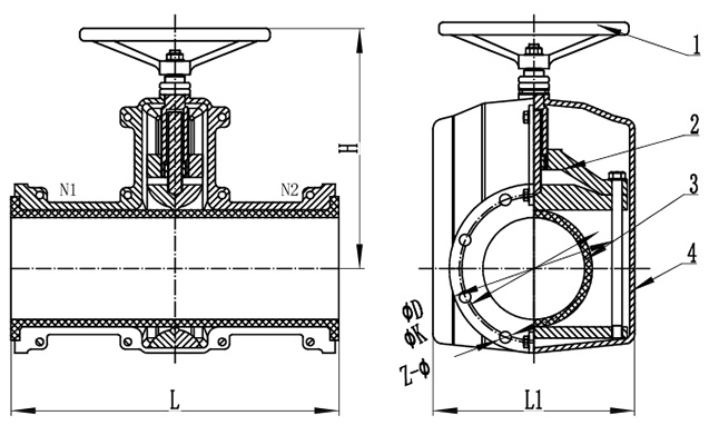 鋁合金管夾閥GJ41X-10L